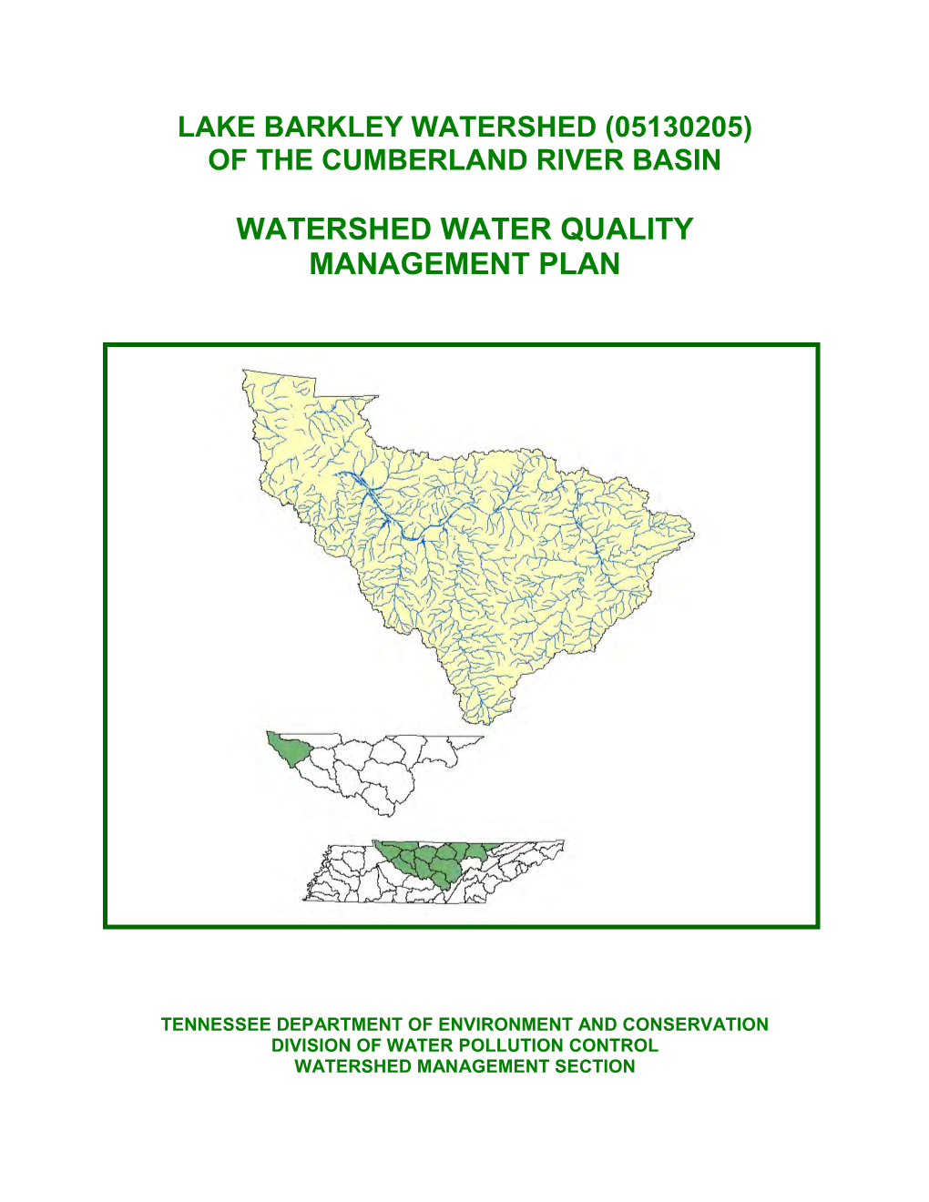 Lake Barkley Water Quality Management Plan