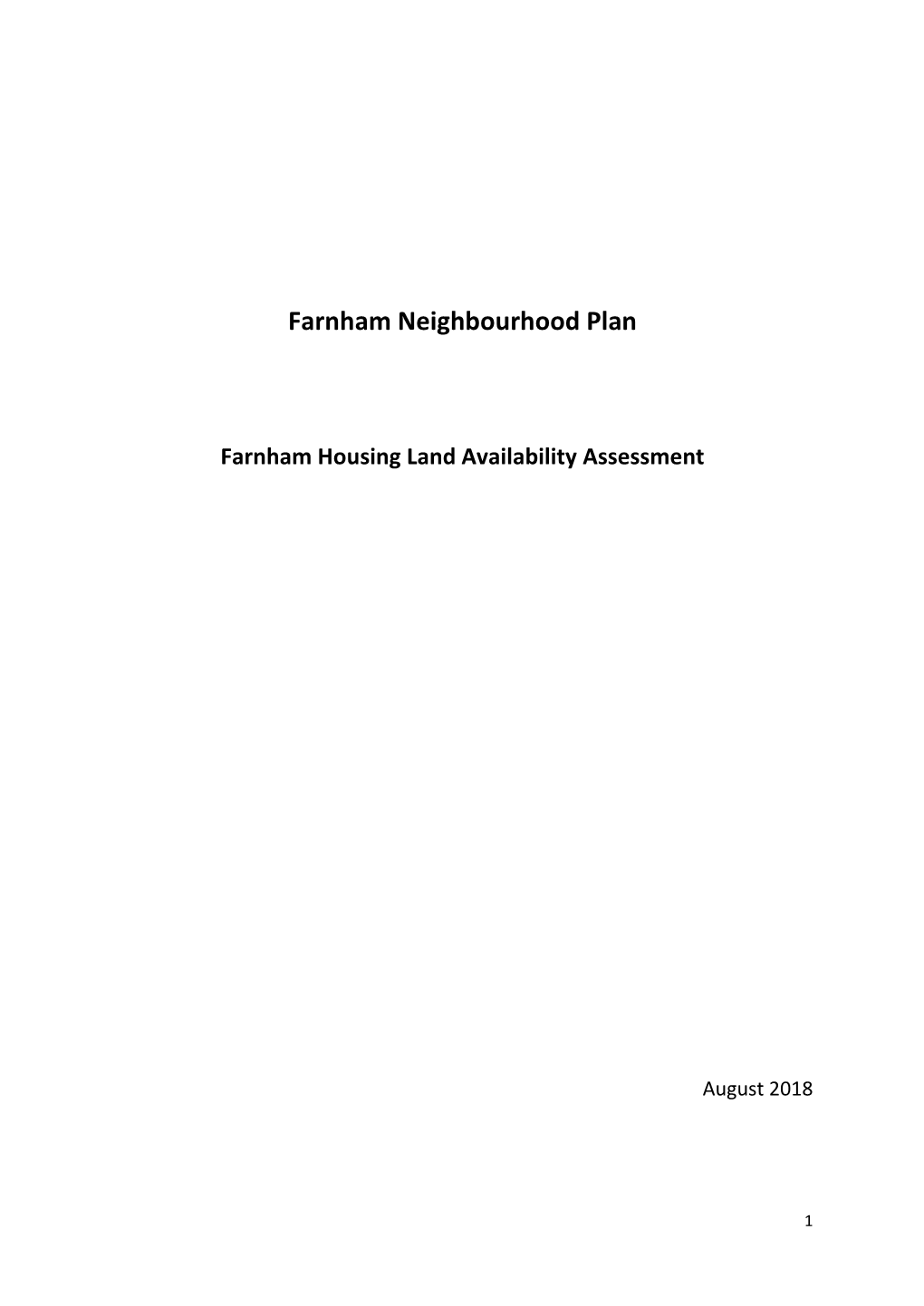 Farnham Neighbourhood Plan