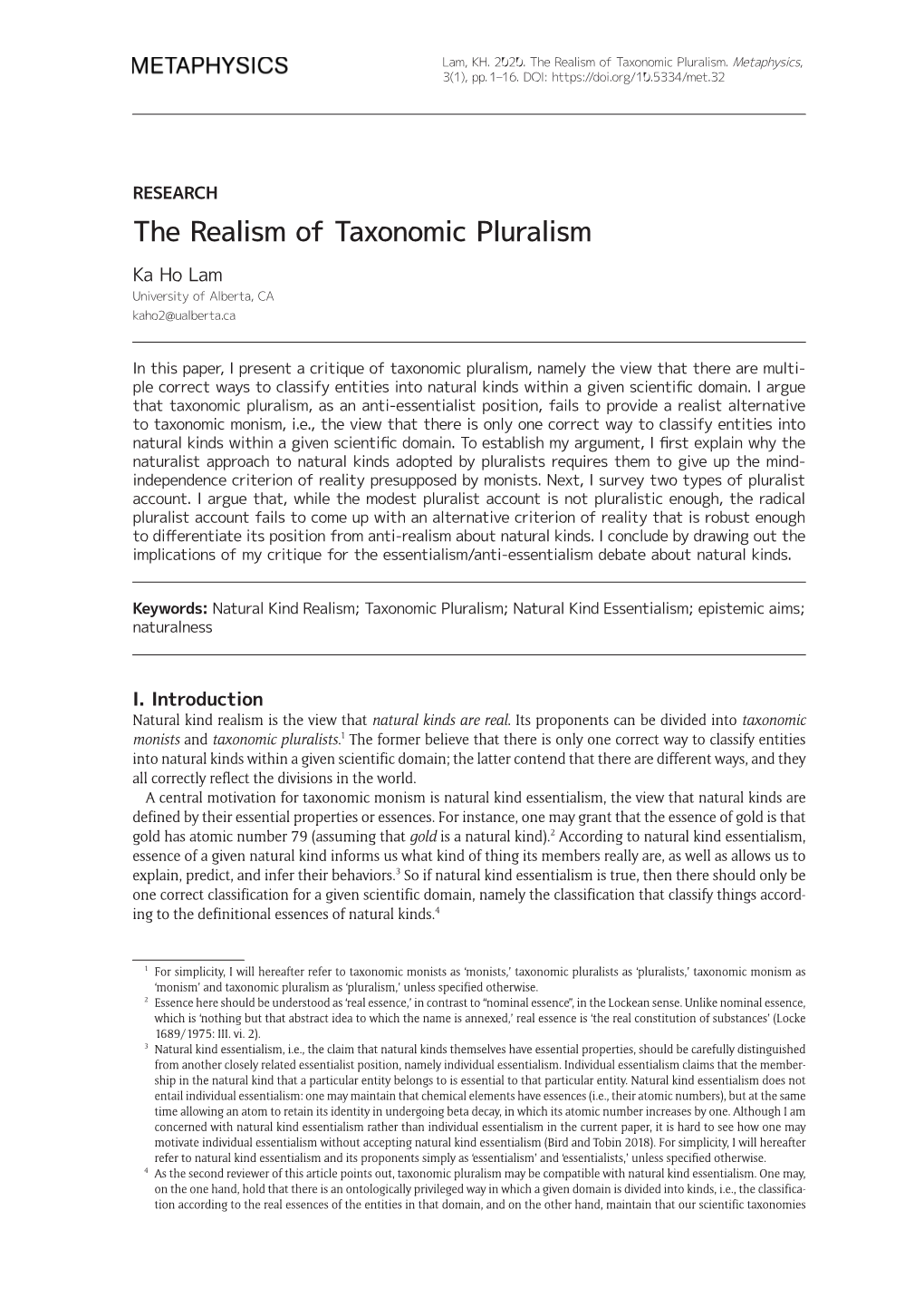 The Realism of Taxonomic Pluralism