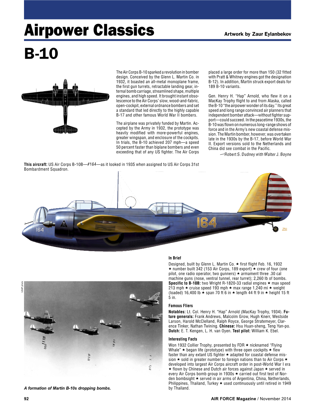 A Formation of Martin B-10S Dropping Bombs. the Air Corps B-10 Sparked a Revolution in Bomber Design. Conceived by the Glenn L