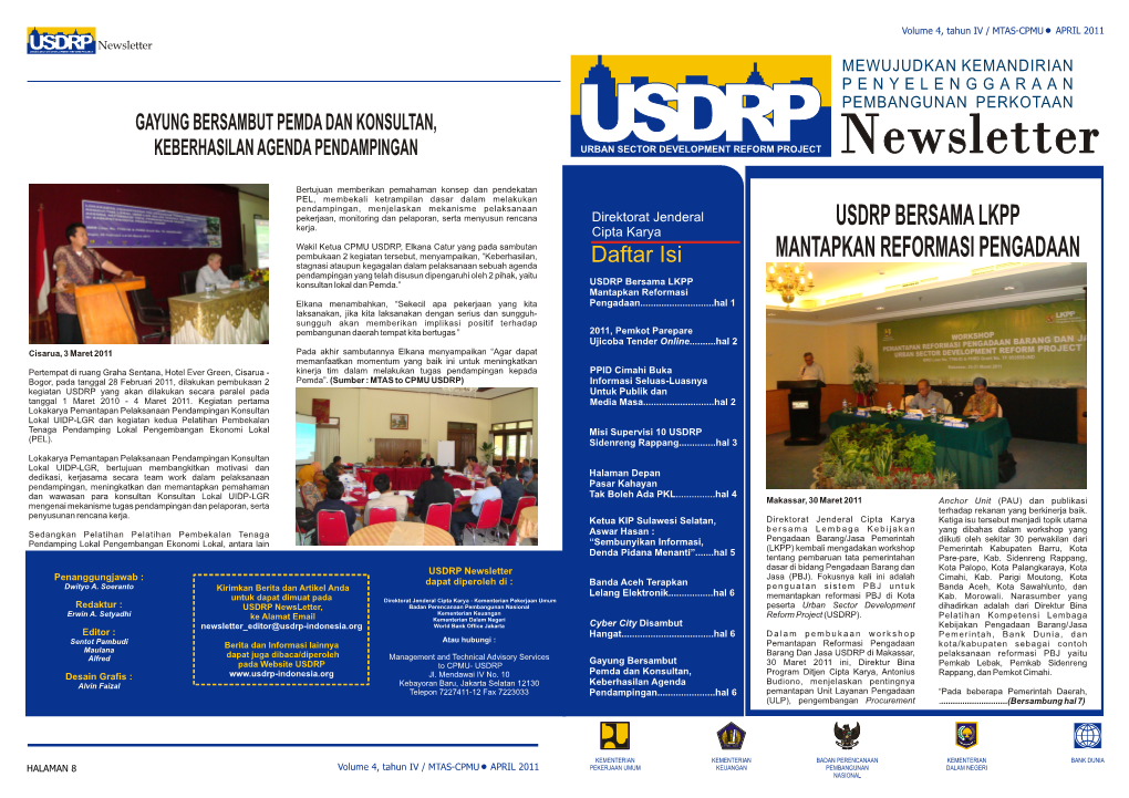 Newsletter USDRP Volume Empat Tahun IV