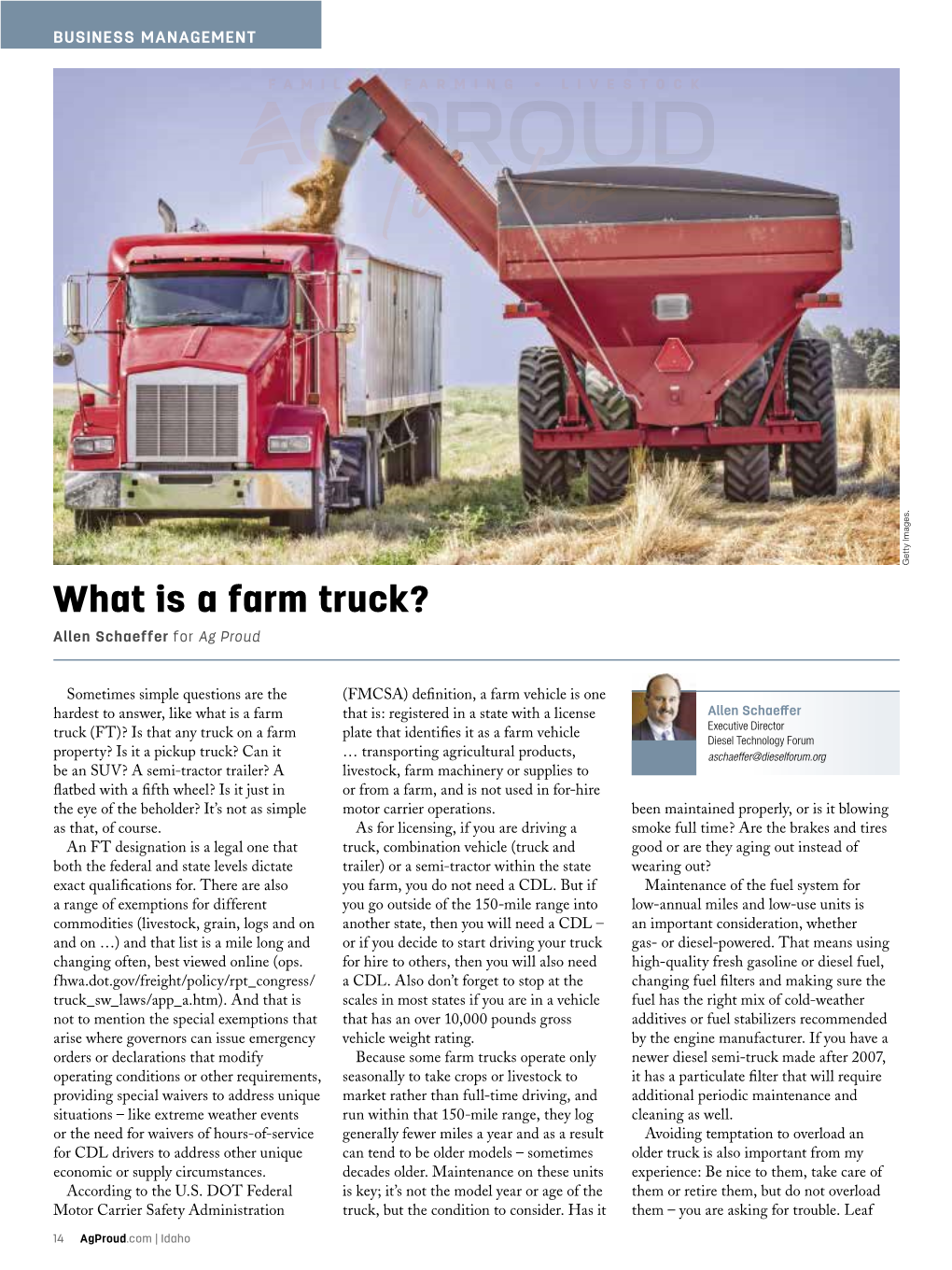What Is a Farm Truck? Allen Schaeffer for Ag Proud