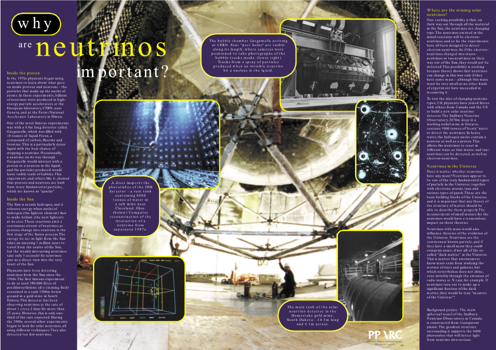 Neutrinos Important?