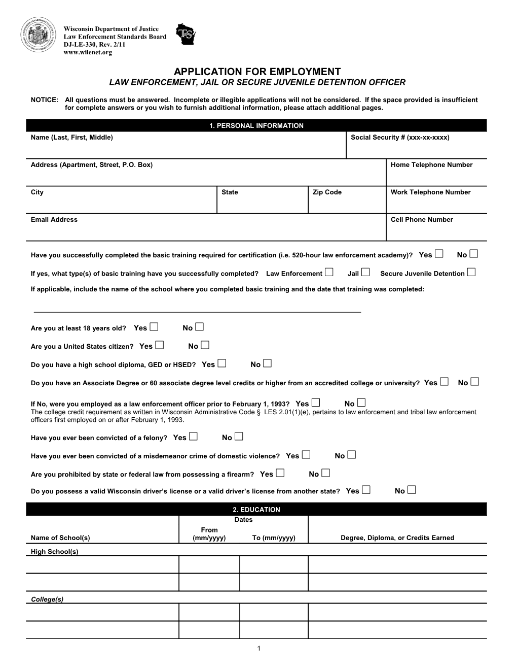 Law Enforcement Standards Board