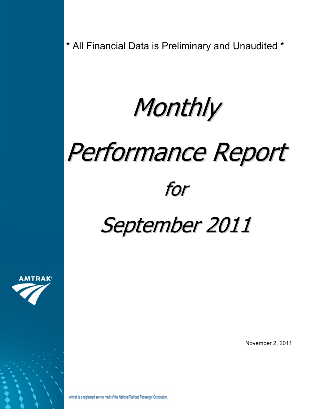 Monthly Performance Reports