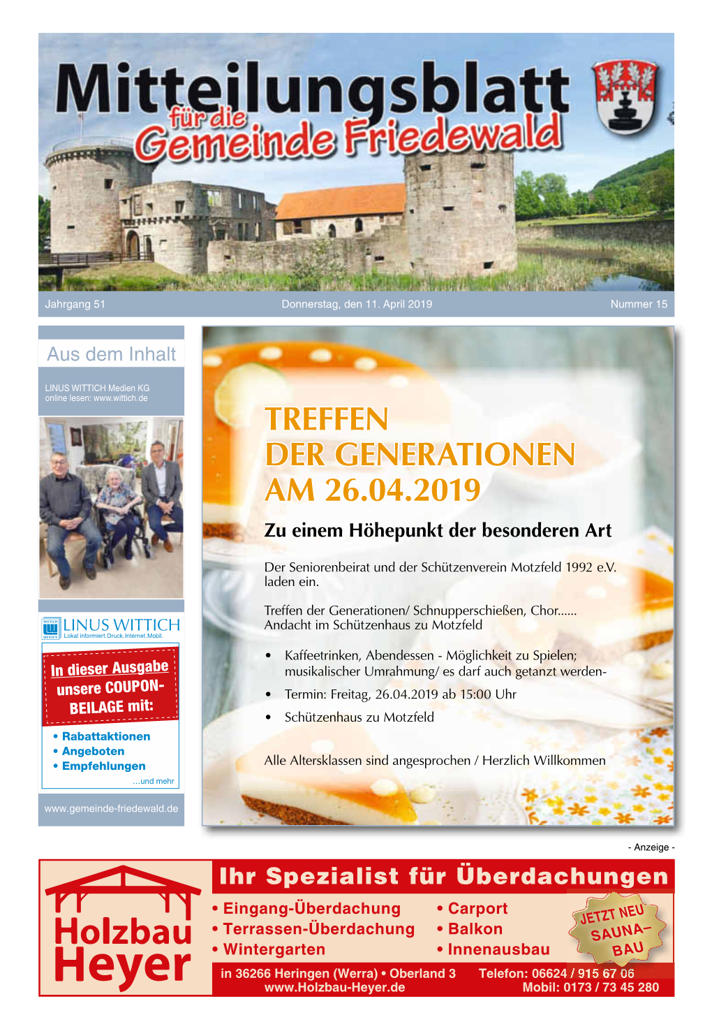 Treffen Der Generationen Am 26.04.2019