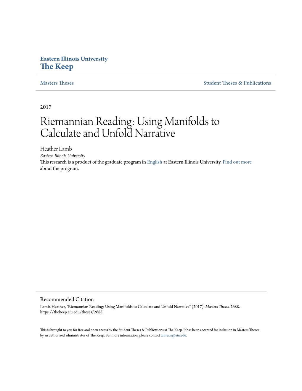 Riemannian Reading: Using Manifolds to Calculate and Unfold