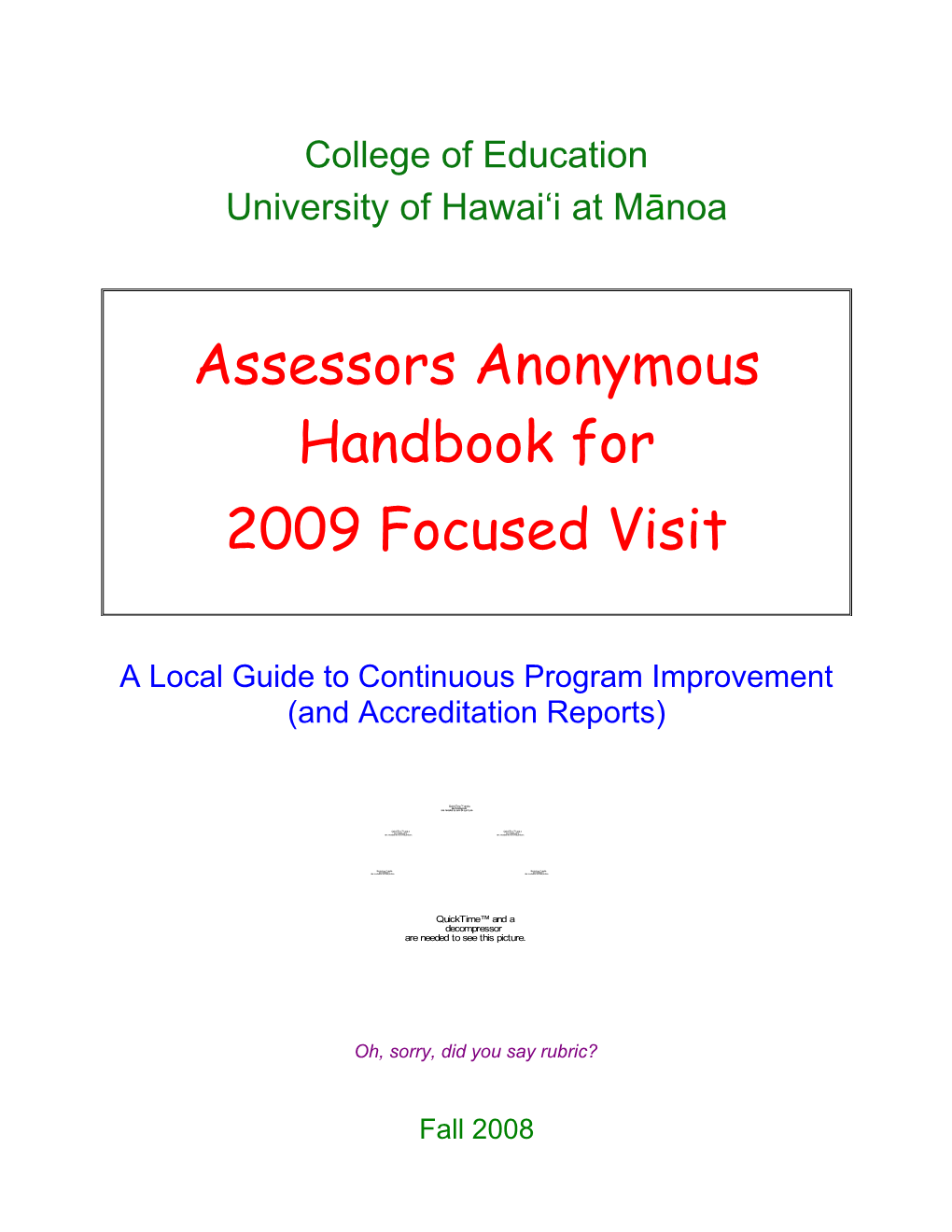Assessors Anonymous Handbook
