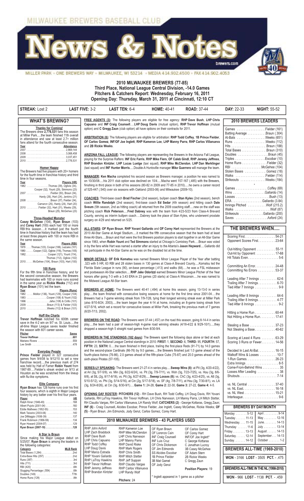 End of Season Notes.Qxp