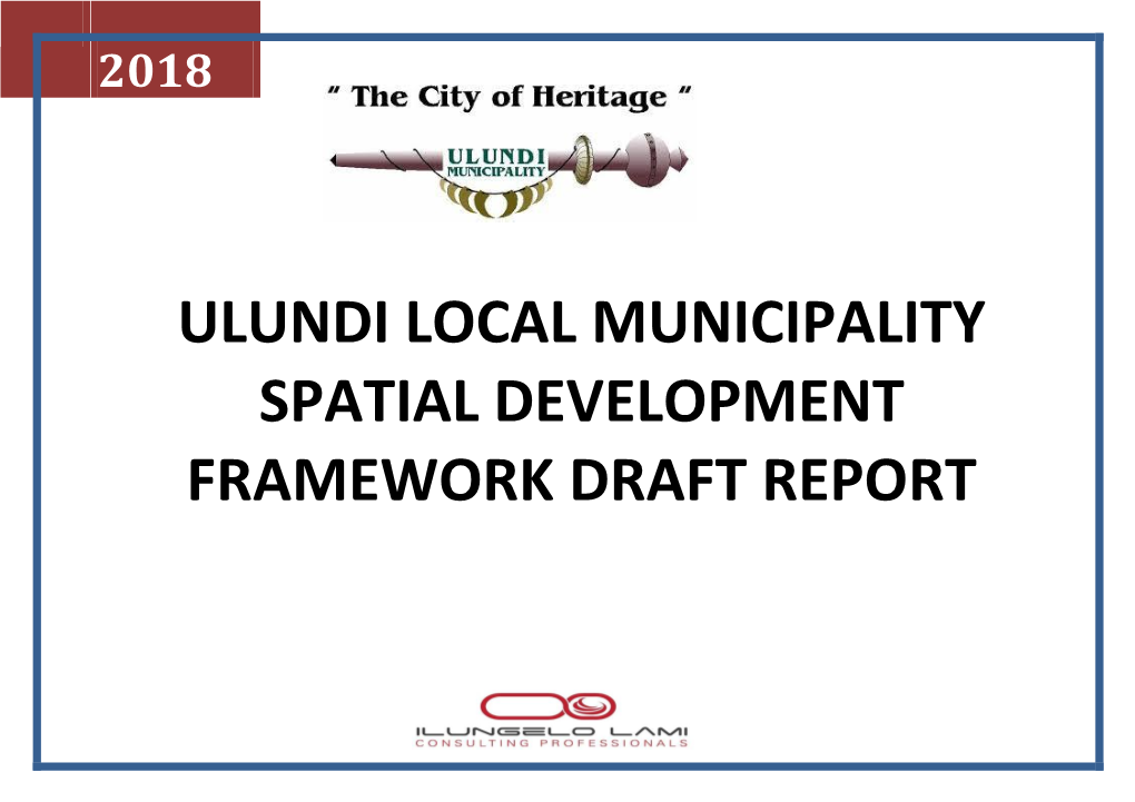 Ulundi Local Municipality Spatial Development Framework Draft Report