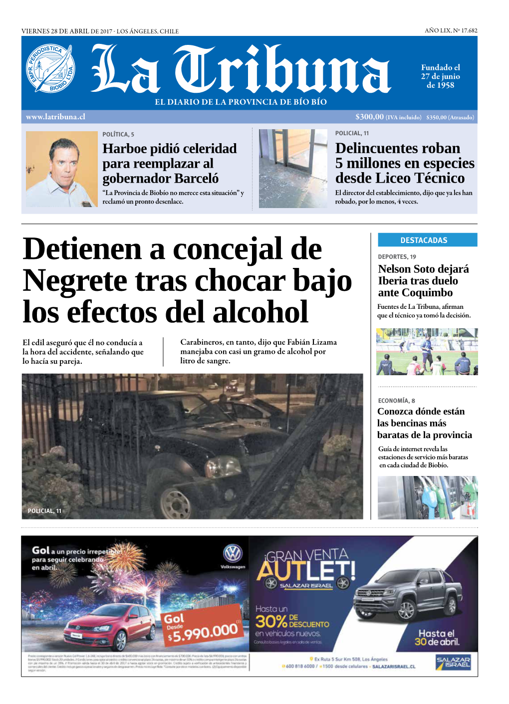 Detienen a Concejal De Negrete Tras Chocar Bajo Los Efectos Del Alcohol