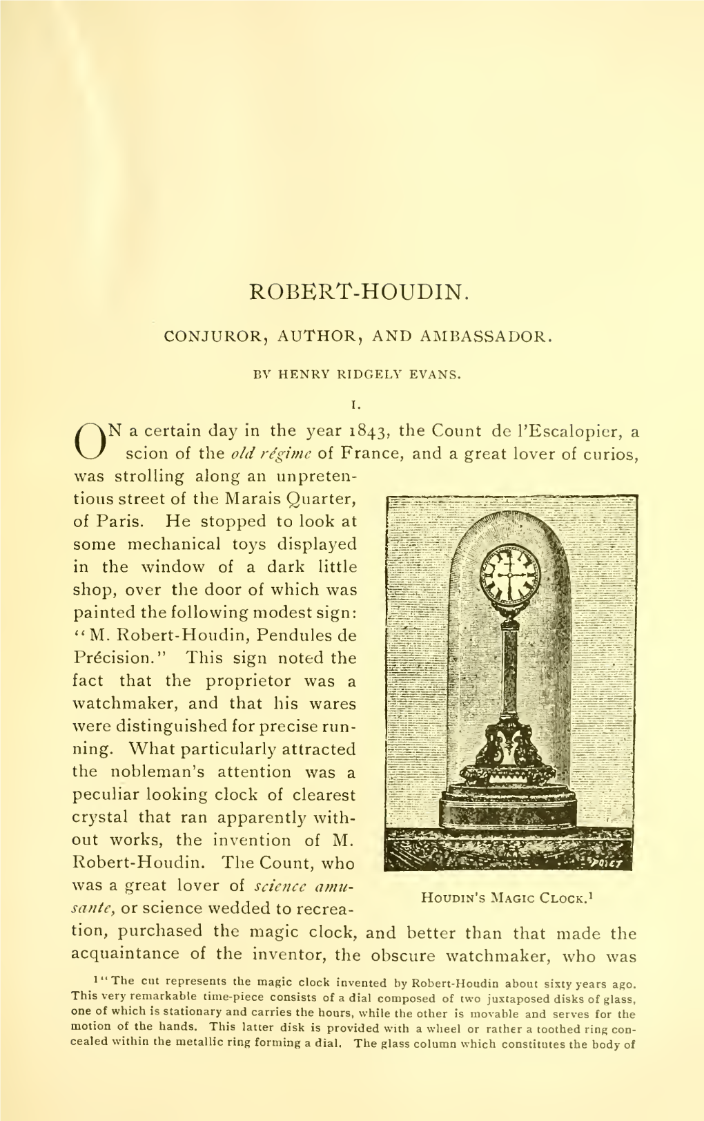 Robert-Houdin. Conjuror, Author, and Ambassador