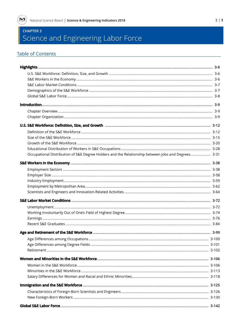 Science and Engineering Labor Force