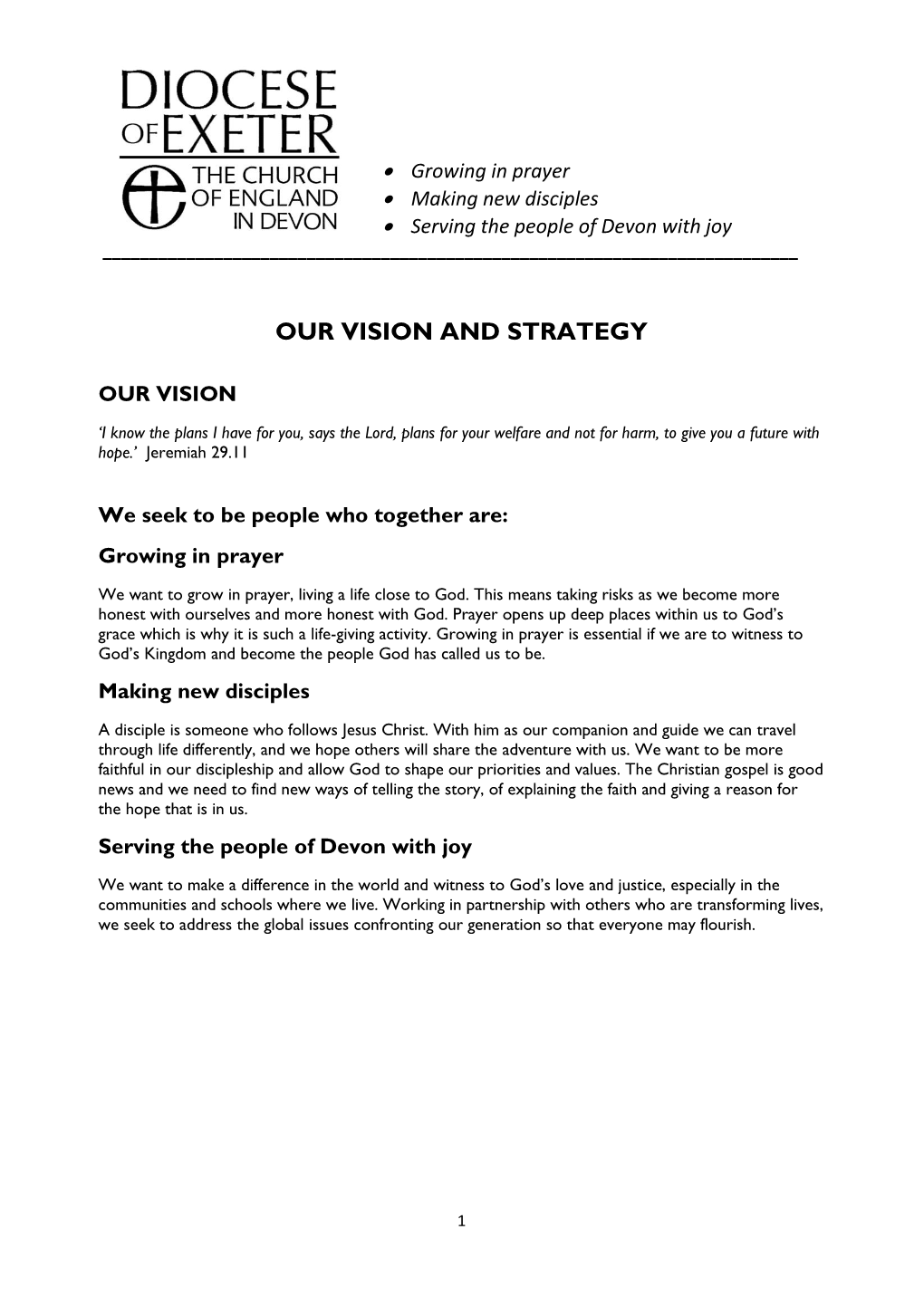 Our Vision and Strategy