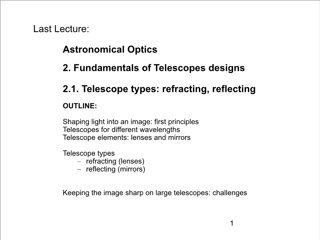 Ritchey Chretien Telescope � Hyperbola Hyperbola