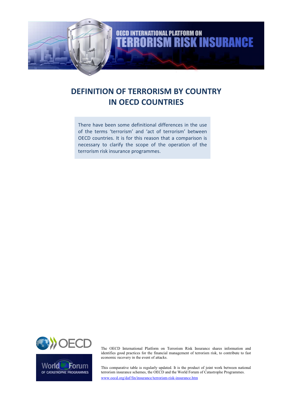 Definition of Terrorism by Country in Oecd Countries