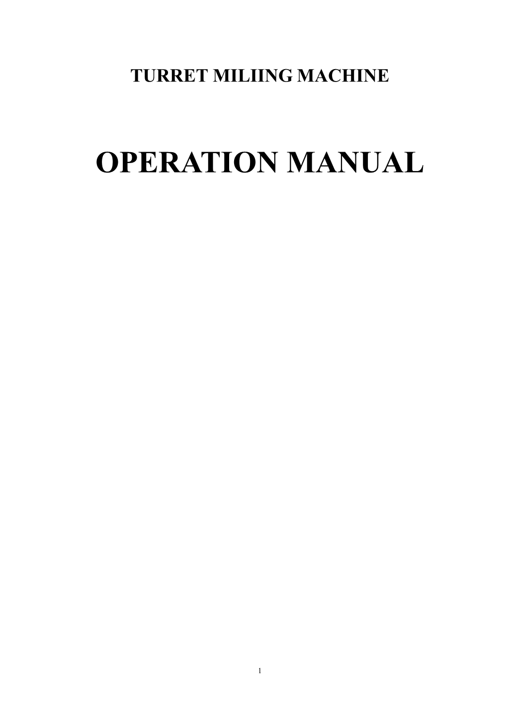 Operation Manual