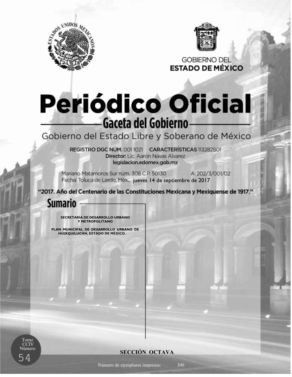 Plan Municipal De Desarrollo Urbano De Huixquilucan, Estado De México