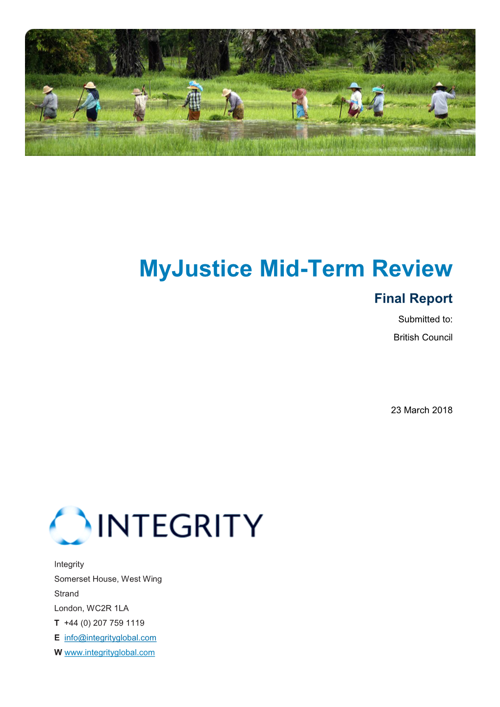 Myjustice Mid-Term Review