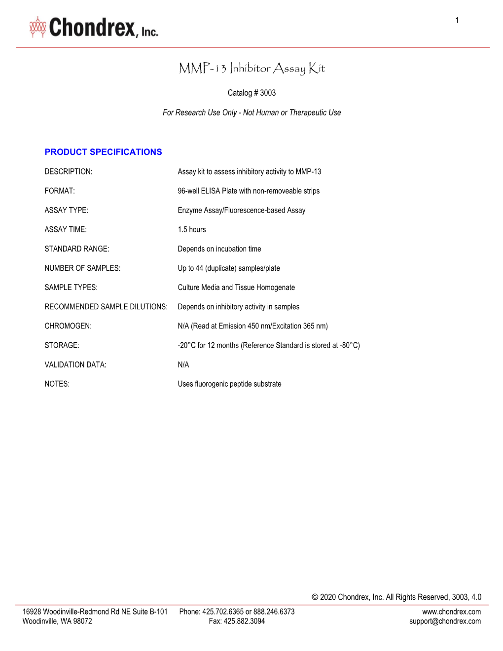 MMP-13 Inhibitor Assay Kit