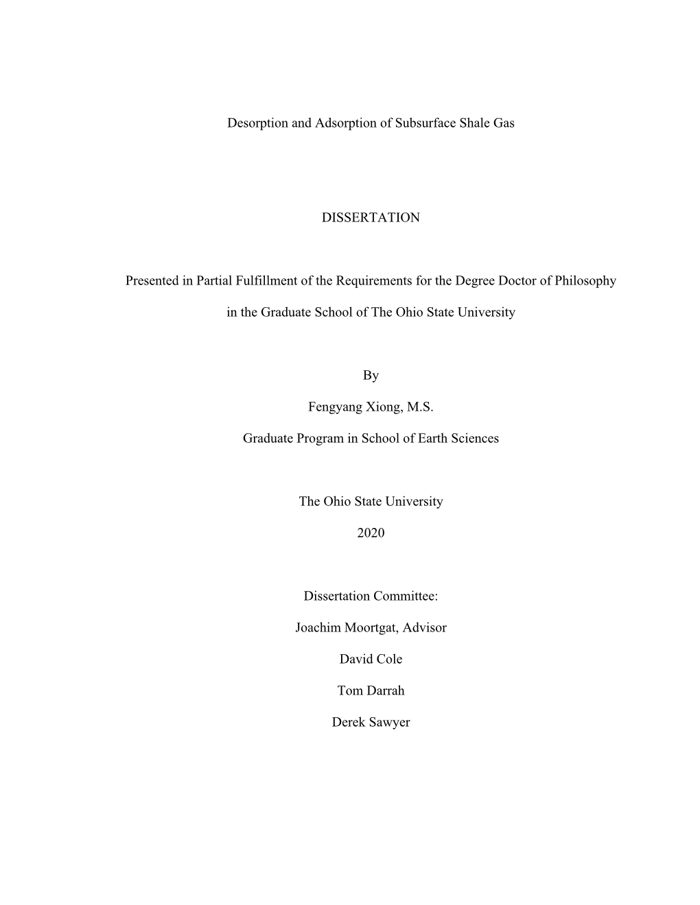 1 Desorption and Adsorption of Subsurface Shale Gas