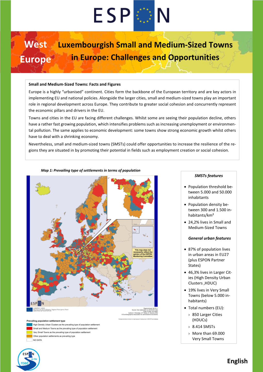 Luxembourgish Small and Medium-Sized Town in Europe : Challenges and Opportunities