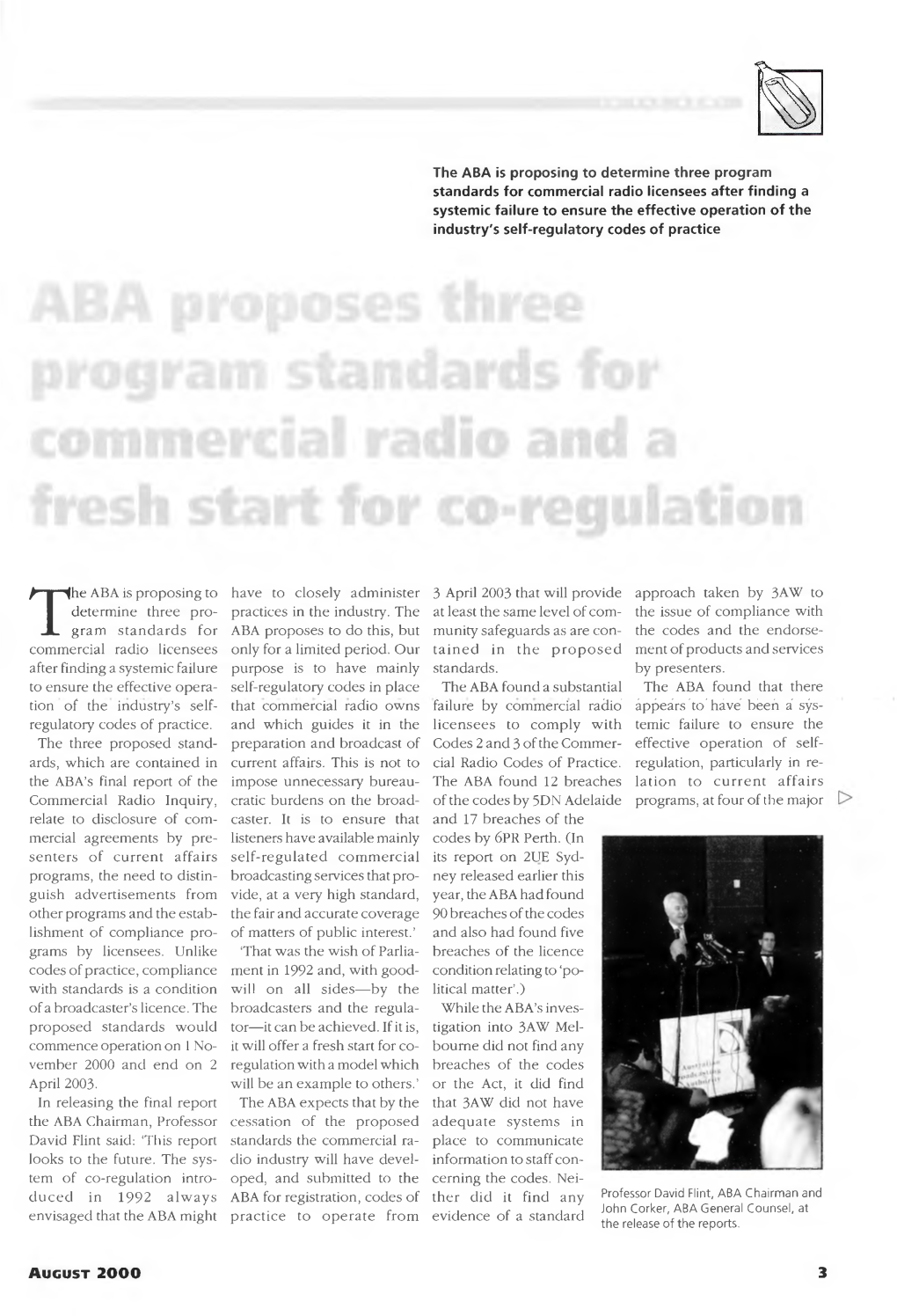 The ABA Is Proposing to Determine Three Program Standards For