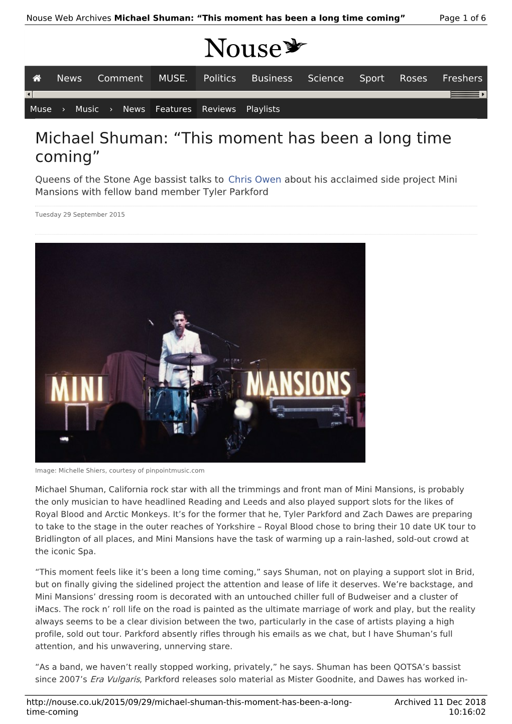 Michael Shuman: “This Moment Has Been a Long Time Coming” | Nouse