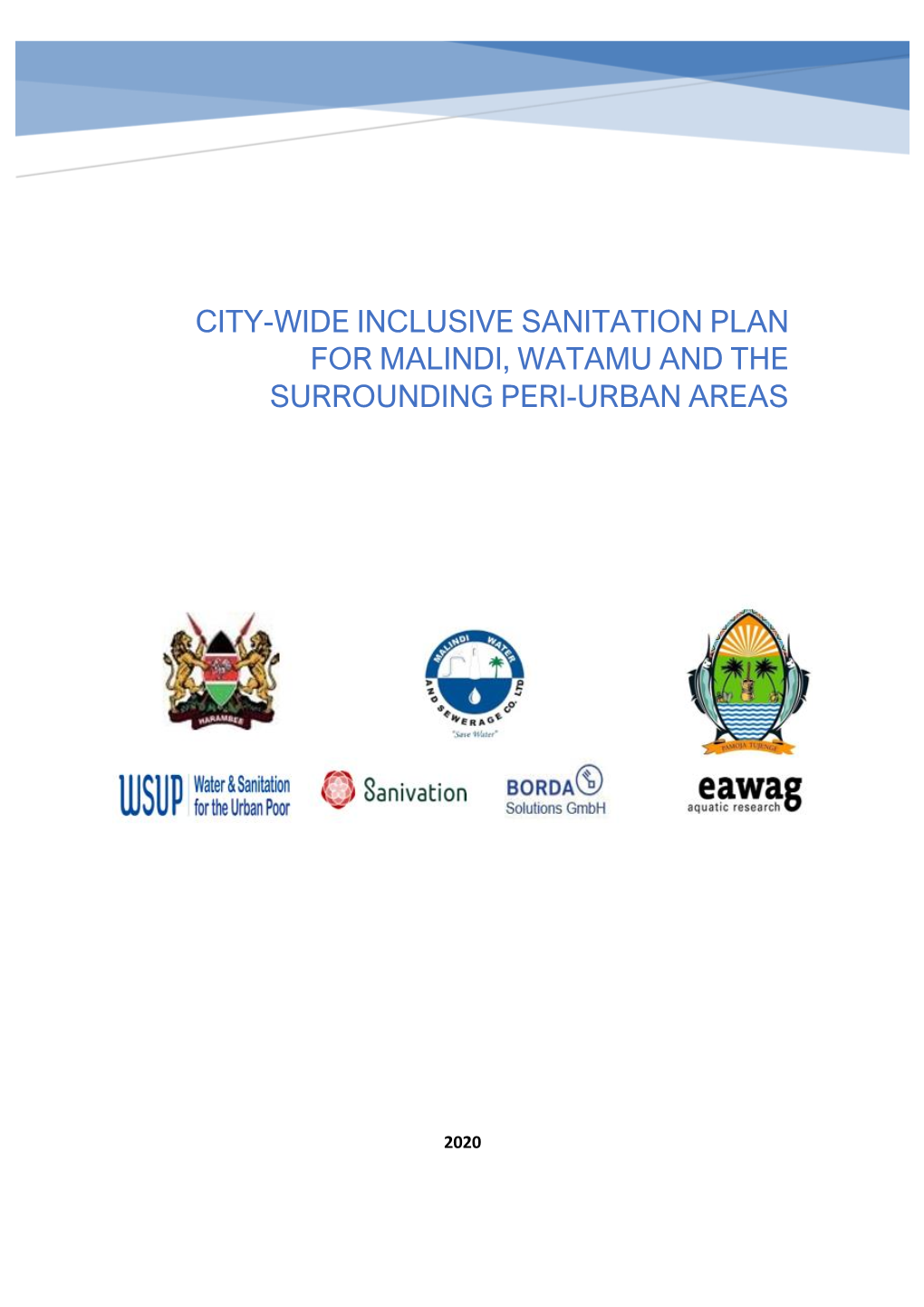 City-Wide Inclusive Sanitation Plan for Malindi, Watamu and the Surrounding Peri-Urban Areas