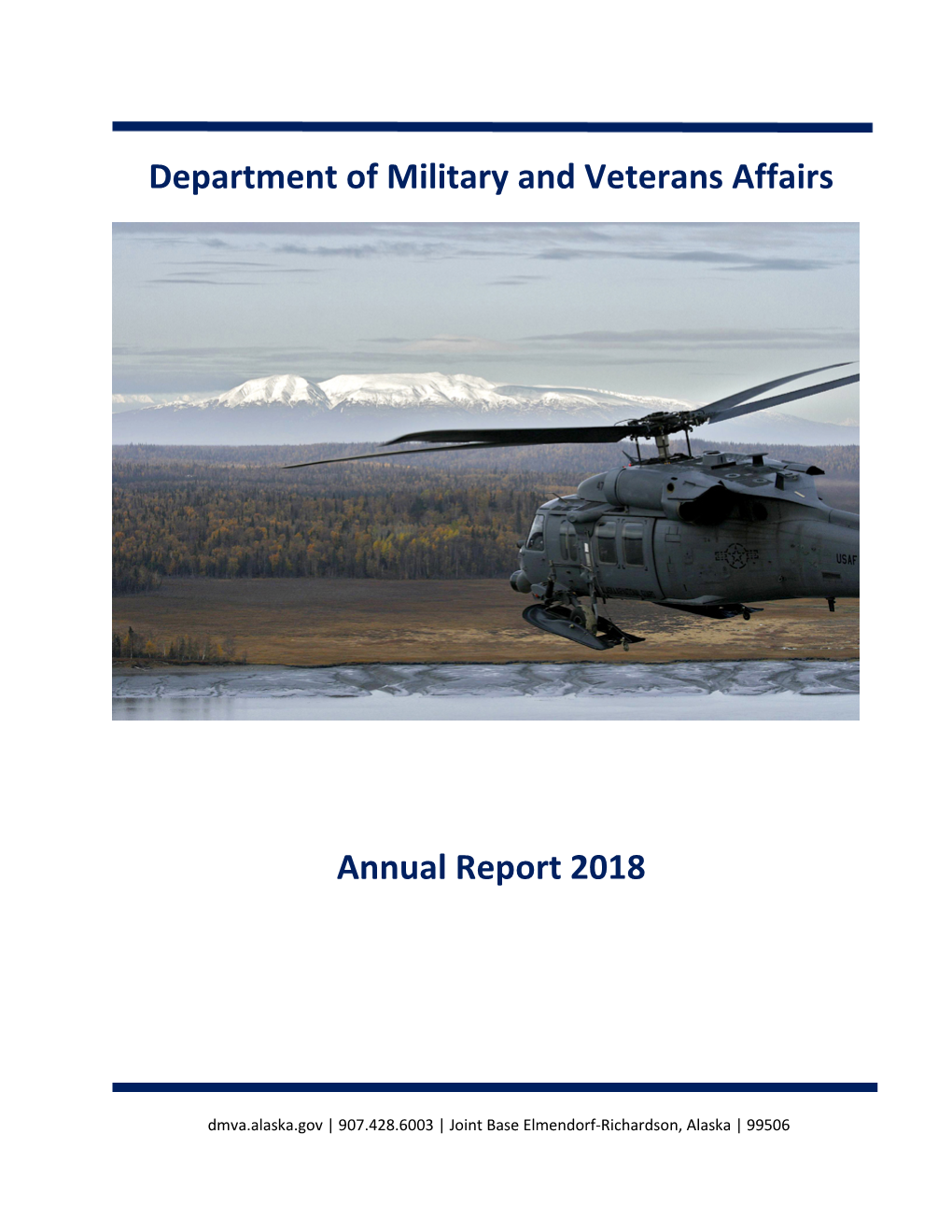 Department of Military and Veterans Affairs Annual Report 2018