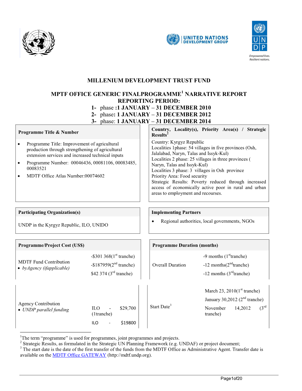 Millenium Development Trust Fund