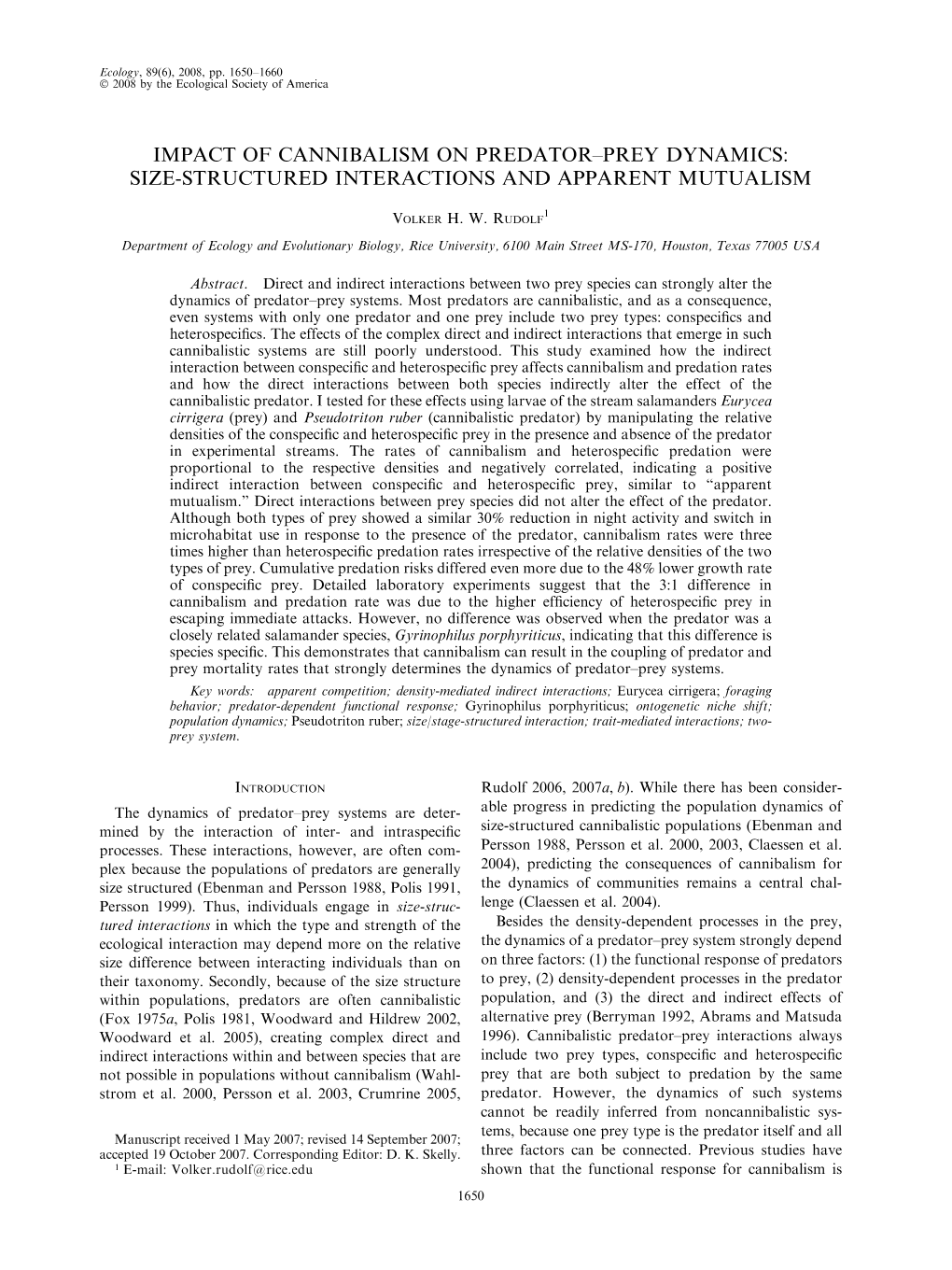 Impact of Cannibalism on Predator–Prey Dynamics: Size-Structured Interactions and Apparent Mutualism