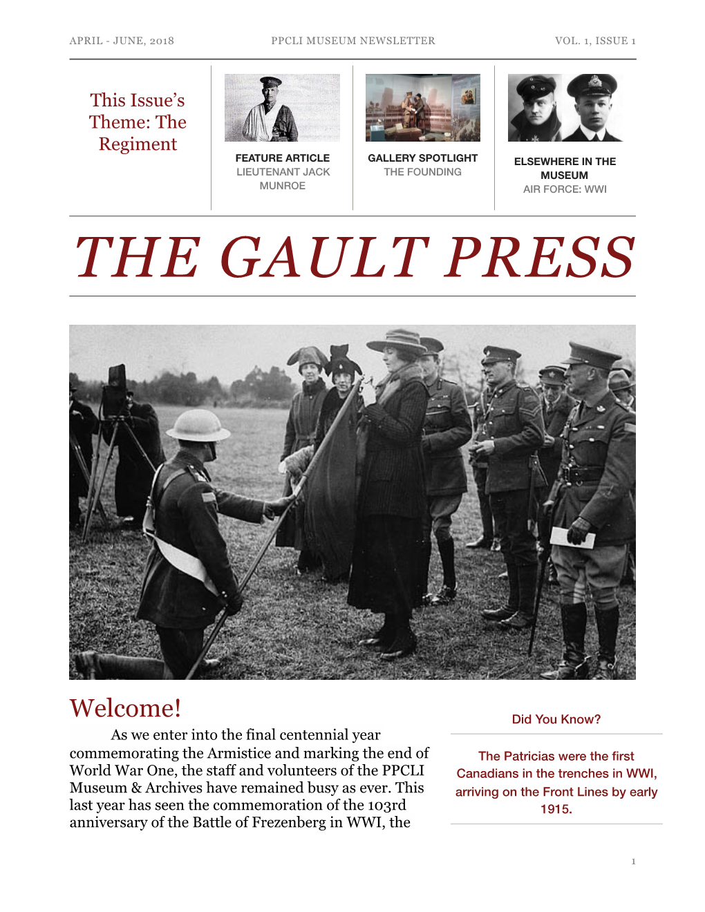 Gault Press Vol.1.Issue1.2018