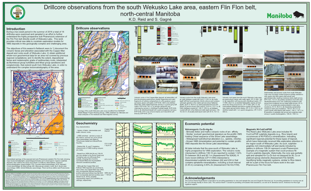 Drillcore Observations from the South Wekusko Lake Area, Eastern Flin Flon Belt, O