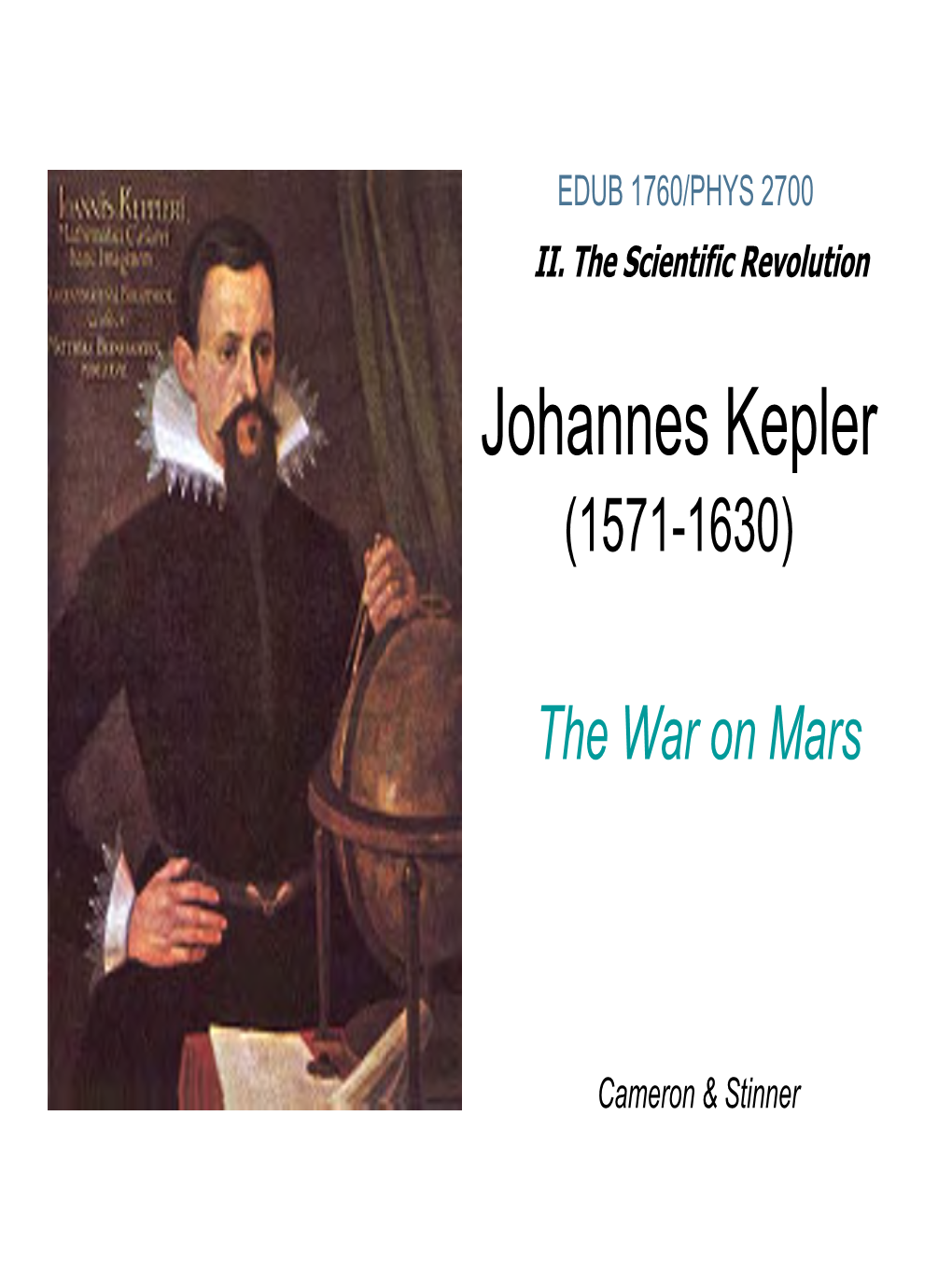 Johannes Kepler (1571-1630)