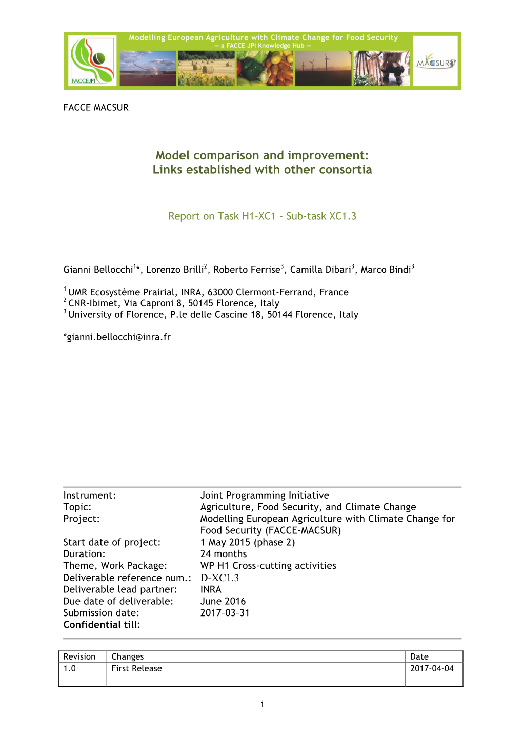 Model Comparison and Improvement: Links Established with Other Consortia