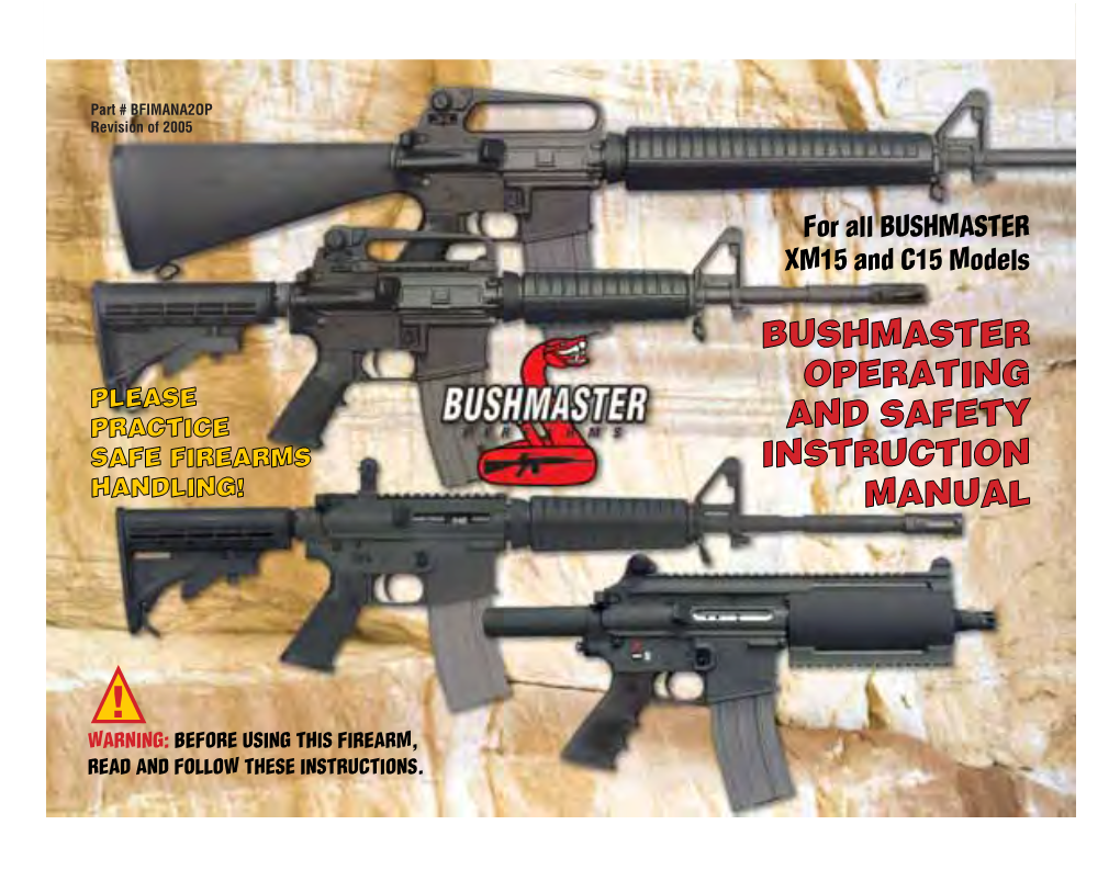 Bushmaster Operating and Safety Instruction Manual