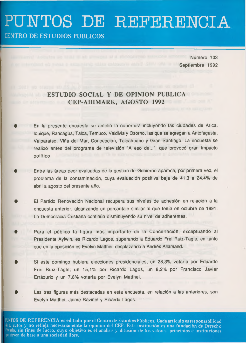 Puntos De Referencia Centro De Estudios Publicos