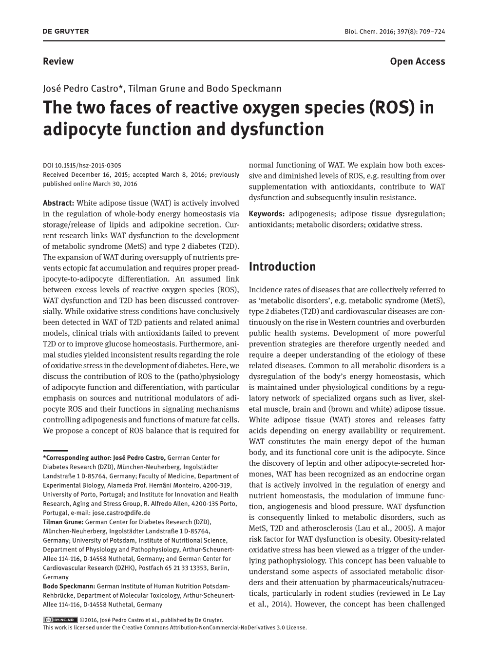 The Two Faces of Reactive Oxygen Species (ROS) in Adipocyte Function and Dysfunction