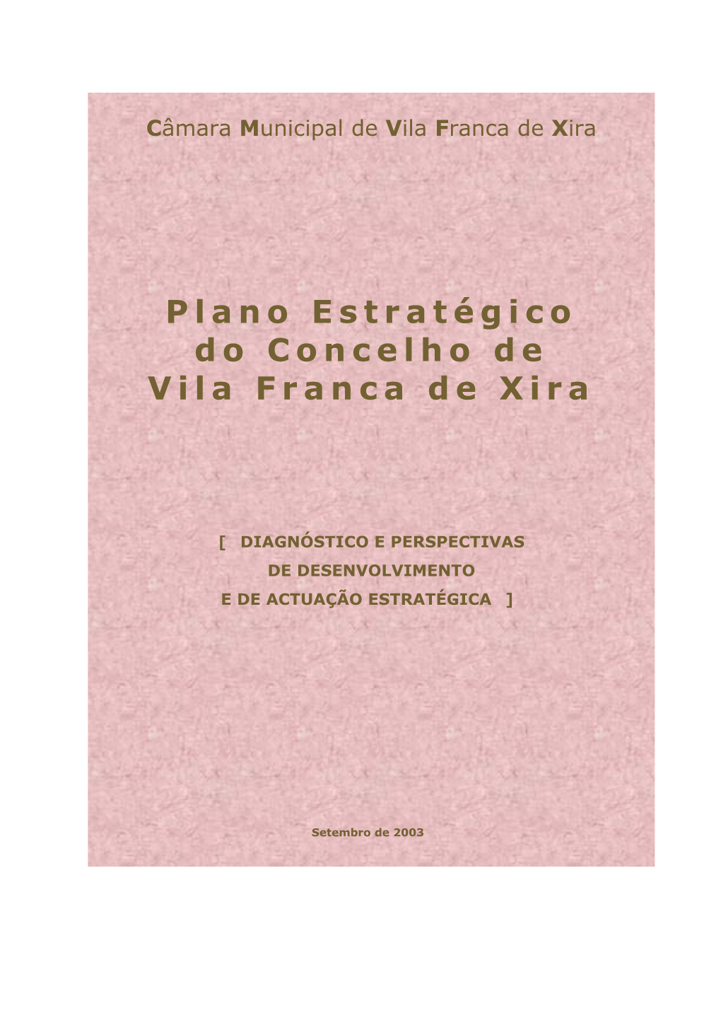 Plano Estratégico Do Concelho De Vila Franca De Xira