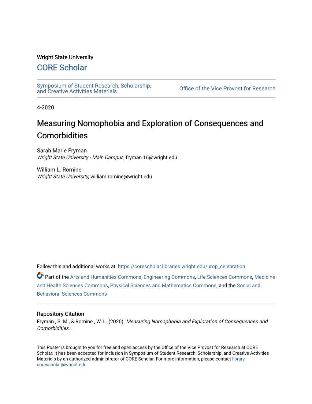 Measuring Nomophobia and Exploration of Consequences and Comorbidities