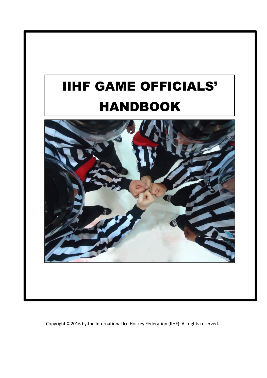 IIHF Game Officials' Handbook