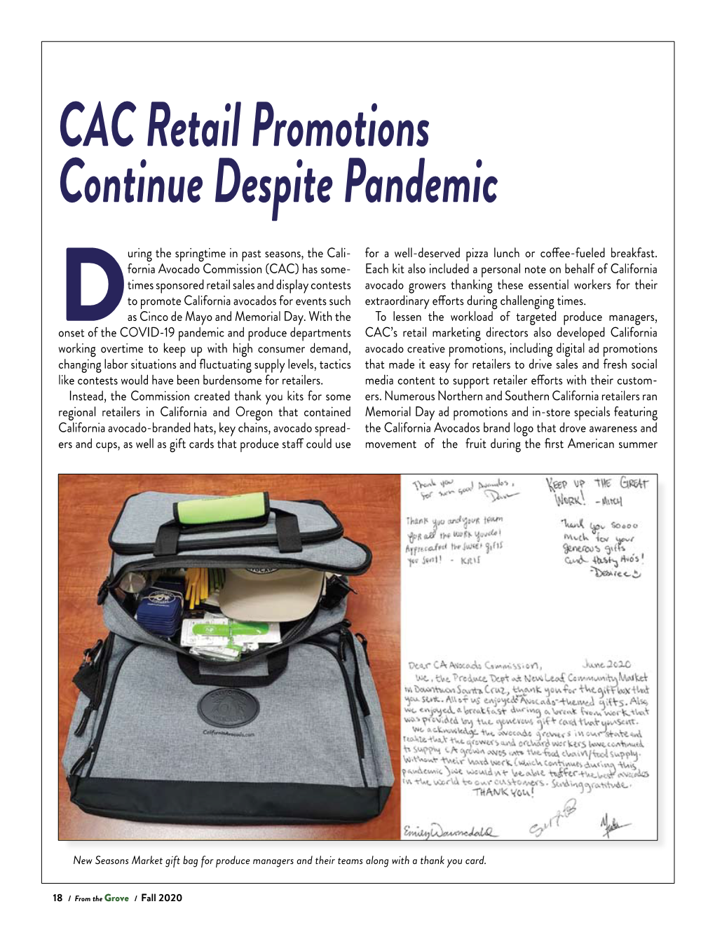 CAC Retail Promotions Continue Despite Pandemic