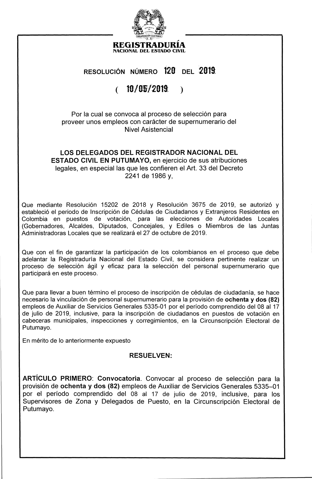 Registraduría Nacional Del Estado Civil