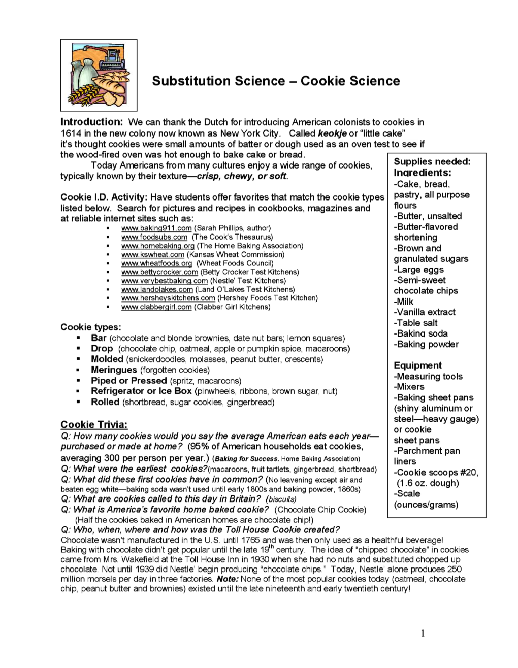 Substitution Science - Cookie Science