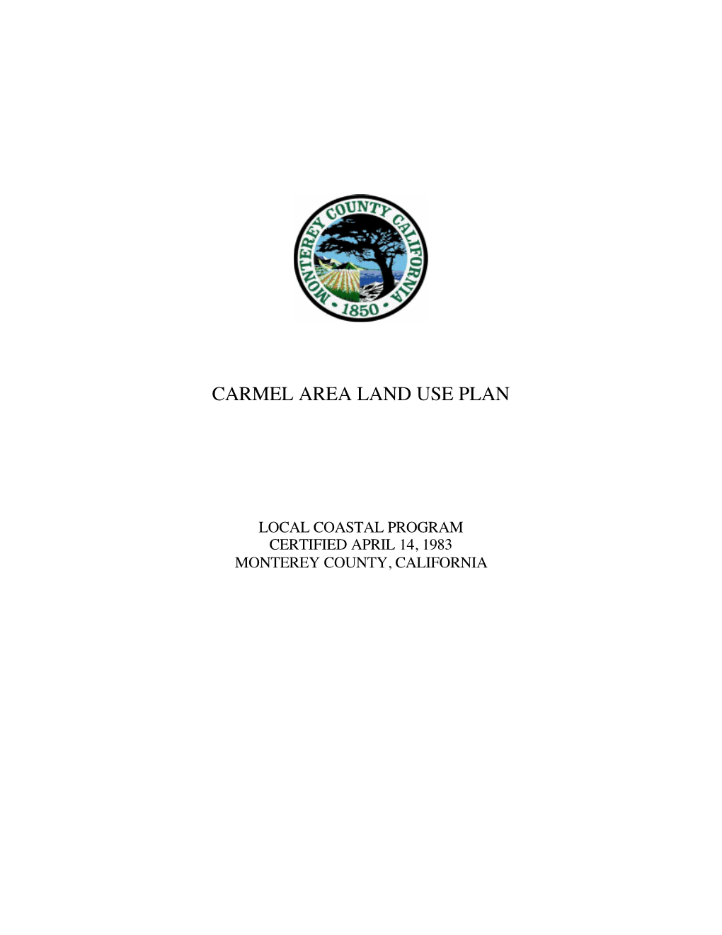 Carmel Area Land Use Plan