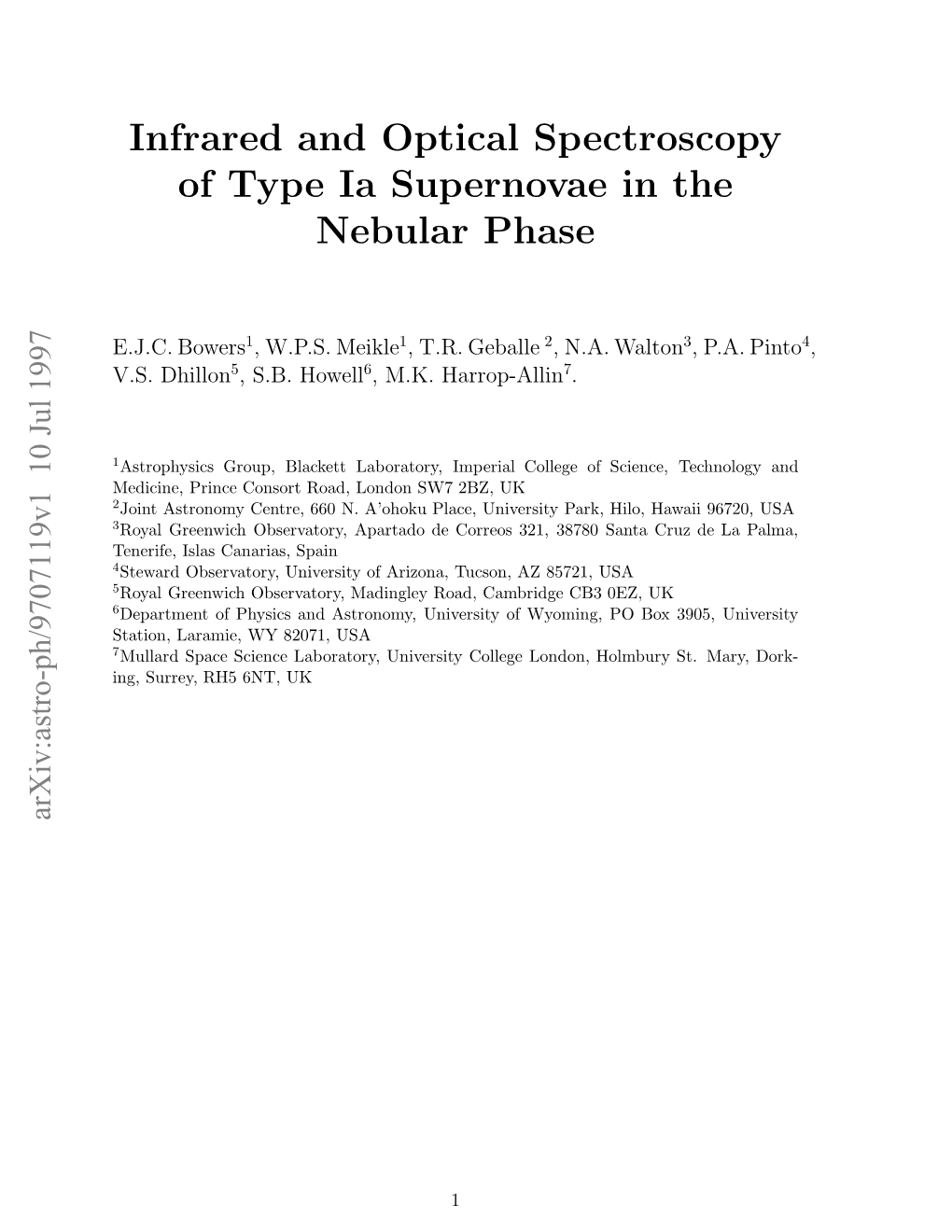 Infrared and Optical Spectroscopy of Type Ia Supernovae in the Nebular
