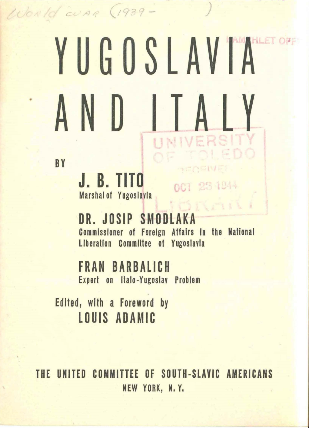 Yugoslavia ANO Italy