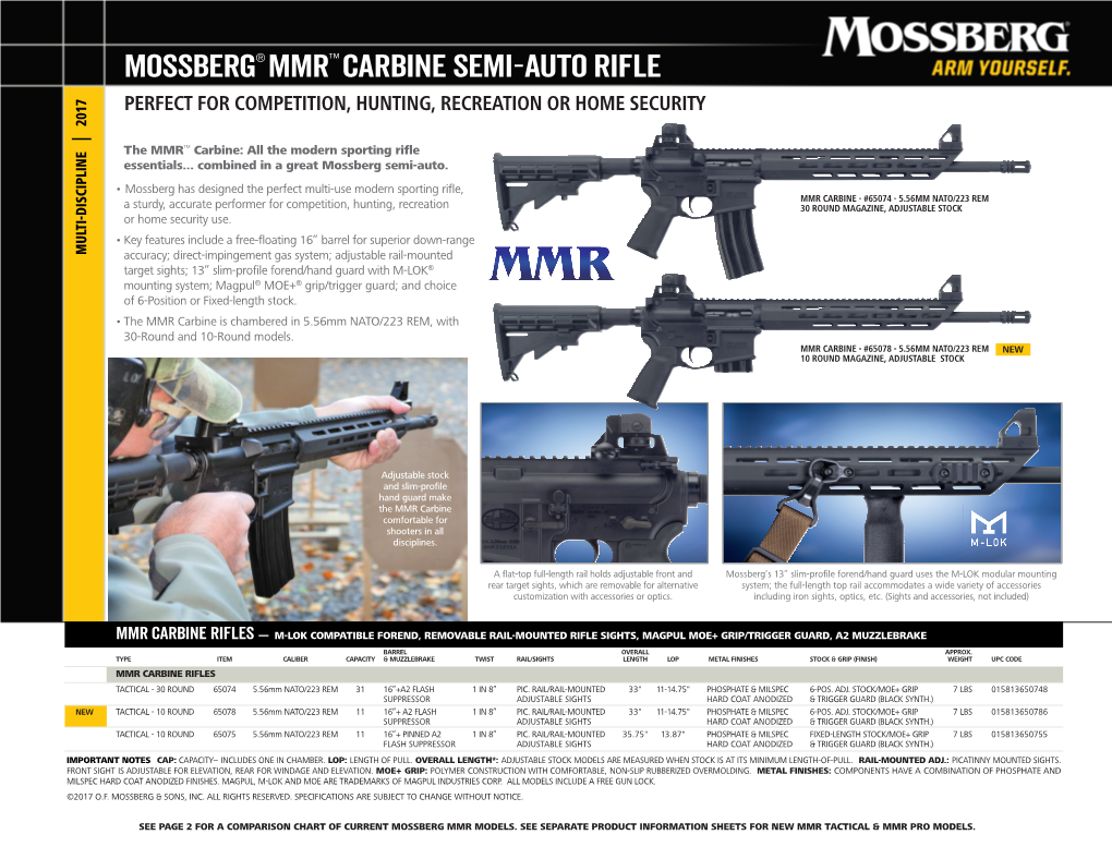 Mossberg® Mmr™ Carbine Semi-Auto Rifle