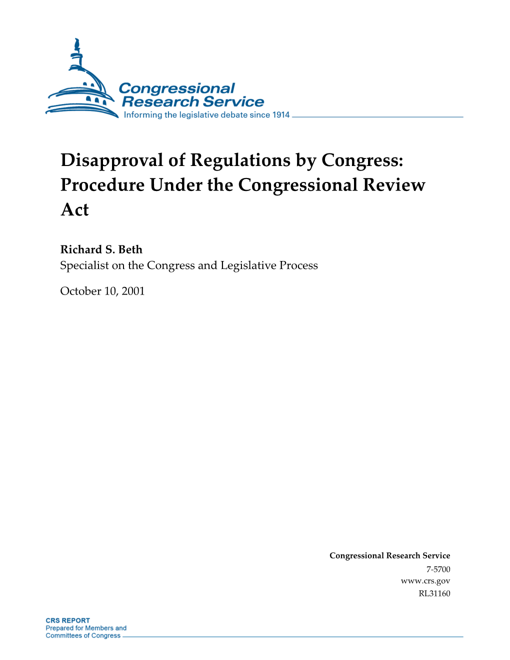 Congressional Review Act